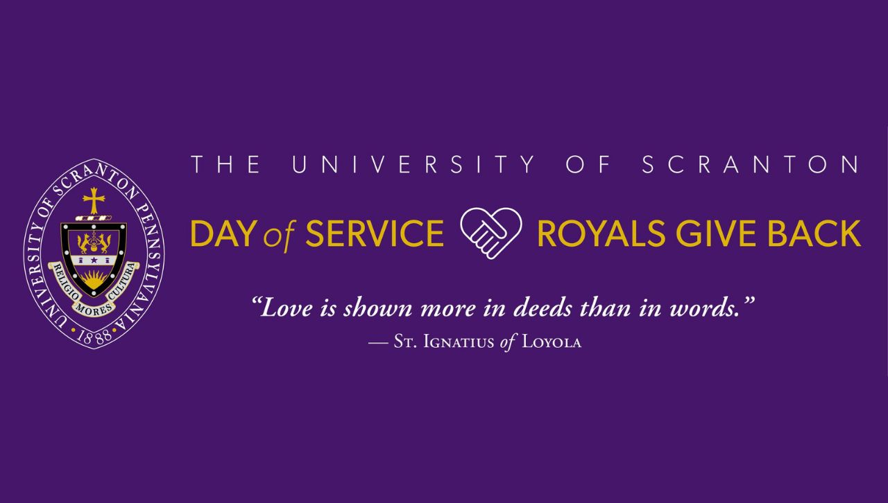 A graphic advertising the Day of Service.