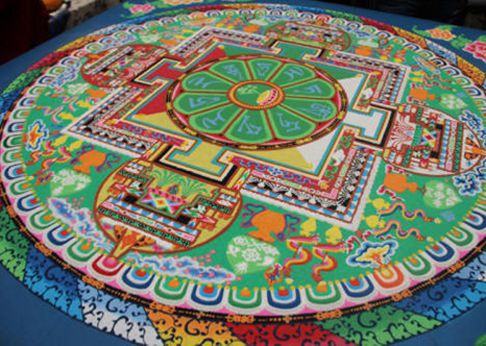 Visiting Tibetan Buddhist monks from the Gaden Shartse Monastic College in southern India will create a sand mandala of peace in the Atrium of the Loyola Science Center on the University’s campus beginning at 9 a.m. and continuing throughout the day on Monday, Dec. 8. At 6 p.m., in the PNC Auditorium of the Loyola Science Center, the monks will recite the Tara Puja ritual and prayers, followed by the dissolution (sweeping) of the mandala, and the blessing and distribution of sand. The events are free and open to the University community and the public.
