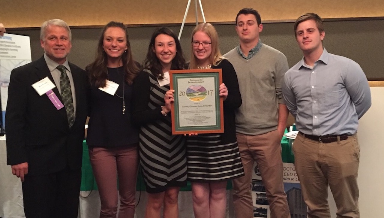 Pennsylvania Environmental Council presented 2017 Partnership Award to The University of Scranton for its collaboration with area organizations on numerous community projects such as BikeScranton, as well as a food composting program and community garden.