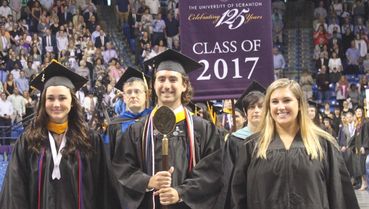 Ninety-six percent of The University of Scranton undergraduate class of 2017 and 98 percent of its graduate class reported being successful in their career goal of employment or pursuing additional education within six months of graduation.
