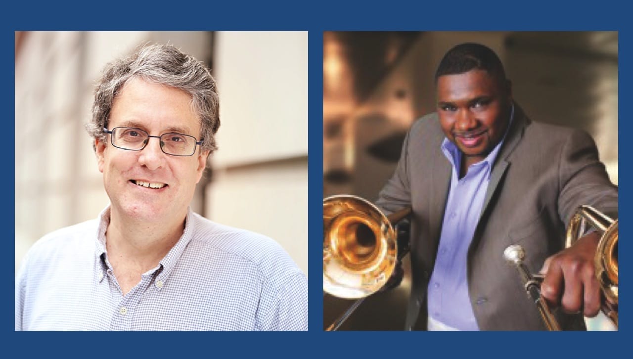 The Family Weekend President’s Concert, presented by Performance Music at The University of Scranton on Saturday, Sept. 22, at 7:30 p.m. in Houlihan-McLean Center, will feature an original composition by Joshua Rosenblum (left) and a performance by acclaimed trombonist Wycliffe Gordon. The concert is presented free of charge and is open to the public.