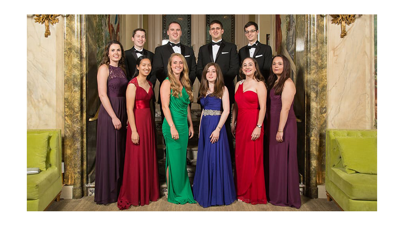 The Presidential Scholars of the Class of 2018 gather together at the President's Business Council 16th Annual Award Dinner at the Pierre Hotel in New York. The annual dinner supports the Presidential Scholarship Endowment.