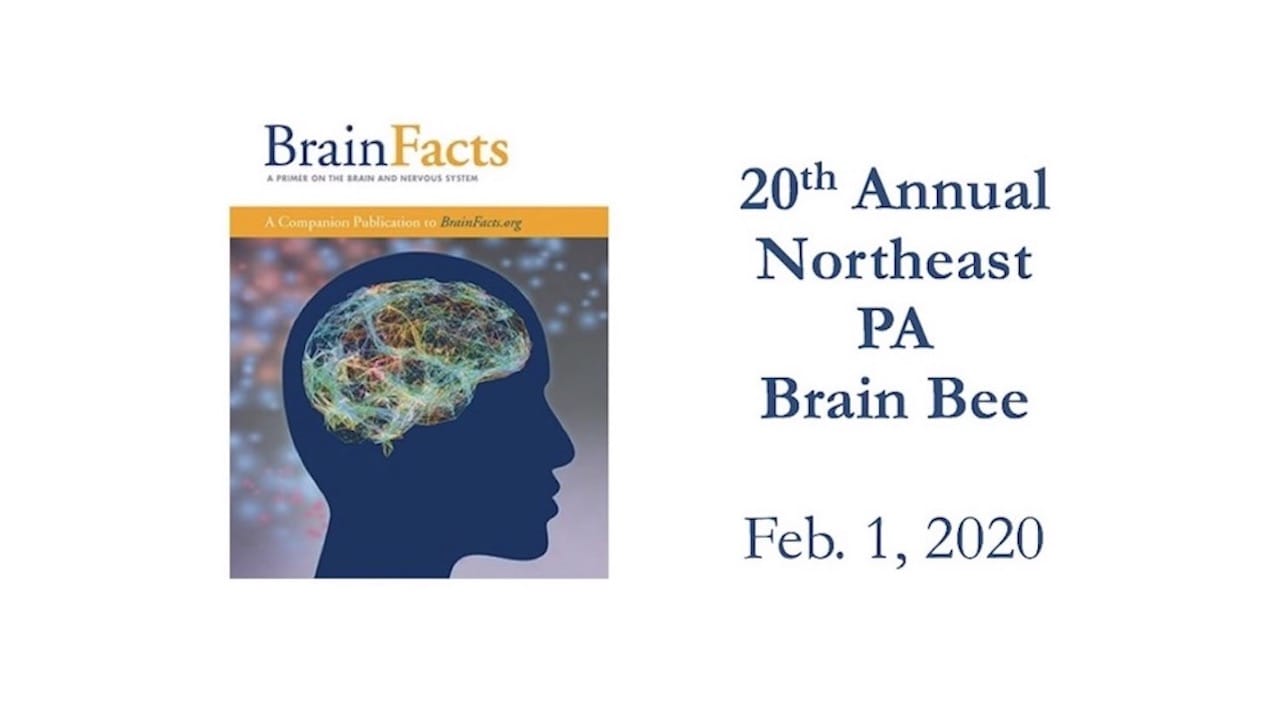 The University of Scranton will host the 20th annual Northeast PA Brain Bee for high school students in grades 9 to 12 on Saturday, Feb. 1, beginning at 1 p.m. in the Loyola Science Center. All questions for the competition will be drawn from “Brain Facts,” a book about the brain and nervous system published by the Society for Neuroscience. The Brain Bee is offered free of charge, however, registration is required to participate. 