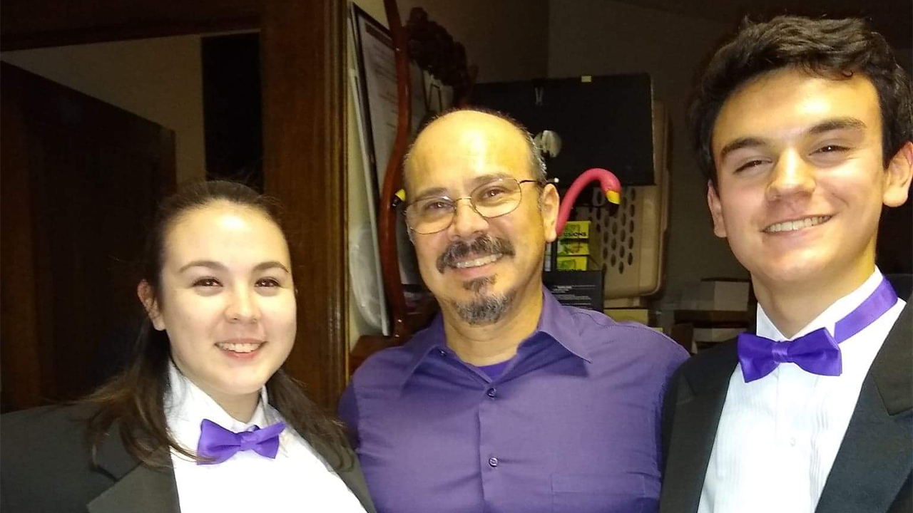 Rachel Fernandez ’21, Gustavo N. Fernandez, staff; and Jared Fernandez ‘23