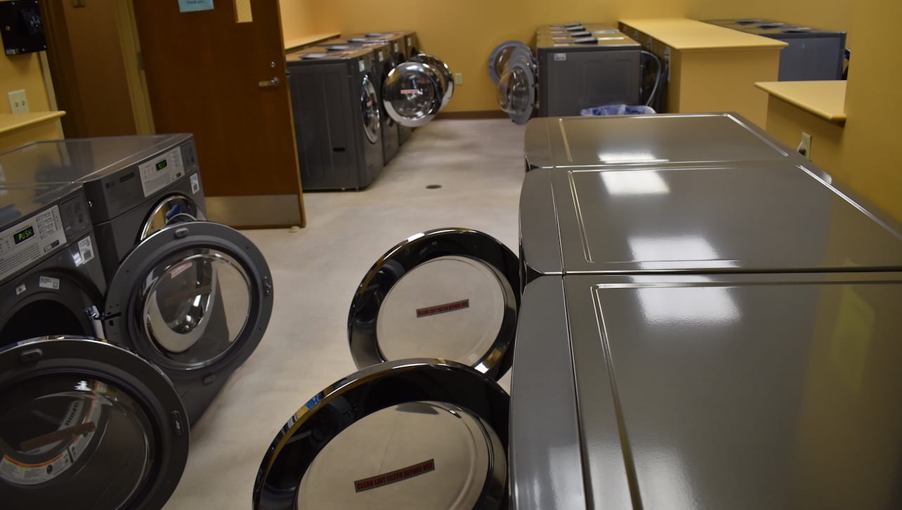 New LG commercial-grade washers and dryers were installed in residence halls throughout The University of Scranton campus. The new machines are all front service accessible. The programming controls are intuitive and allow students to choose from a variety of functions and programs easily.