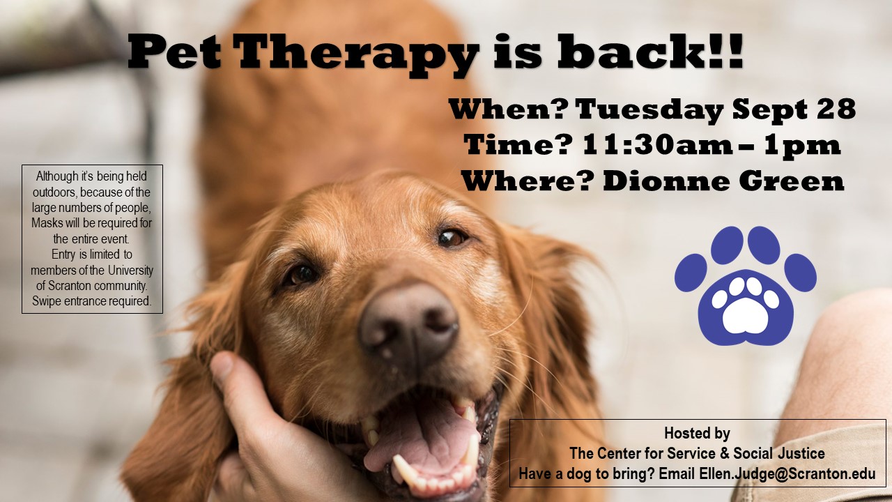 Pet Therapy Returns, Sept. 28 image