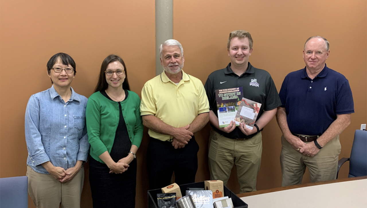 From left: Huey Shi Chew (Office of Global Education), Kara Bishop (Office of Global Education), Mark Murphy (Facilities Operations), Nathaniel Smith (Facilities Operations), and James Caffrey (Facilities Operations). 