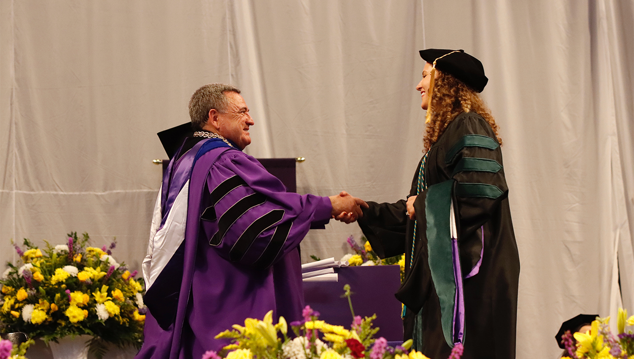 The University of Scranton conferred more than 500 master’s and doctoral degrees at its graduate commencement ceremony on May 21 at the Mohegan Sun Arena at Casey Plaza, Wilkes-Barre. Degrees were conferred to graduates who had completed their academic degree requirements in August and December of 2021, as well as January and May of 2022.