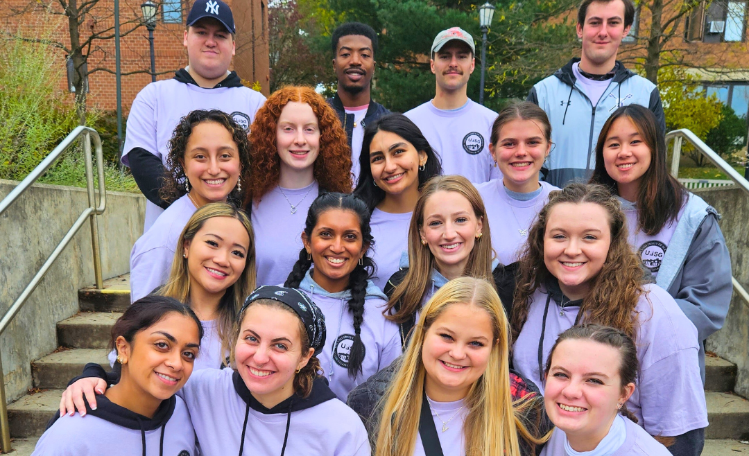 All are invited to join The University of Scranton Student Government for their biannual Street Sweep Event Saturday, April 13 from 11 a.m. to 1 p.m. on the DeNaples Center Patio. Shown, volunteers at the fall 2023 Student Government Street Sweep.