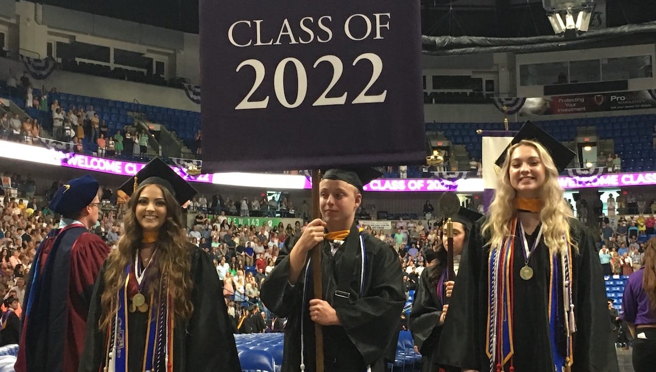 Ninety-nine percent of members of The University of Scranton’s undergraduate and 100 percent of its graduate classes of 2022 reported being successful in their career goal within 12 months of graduation, which includes employment, continuing education, military or volunteer service or taking a gap year.