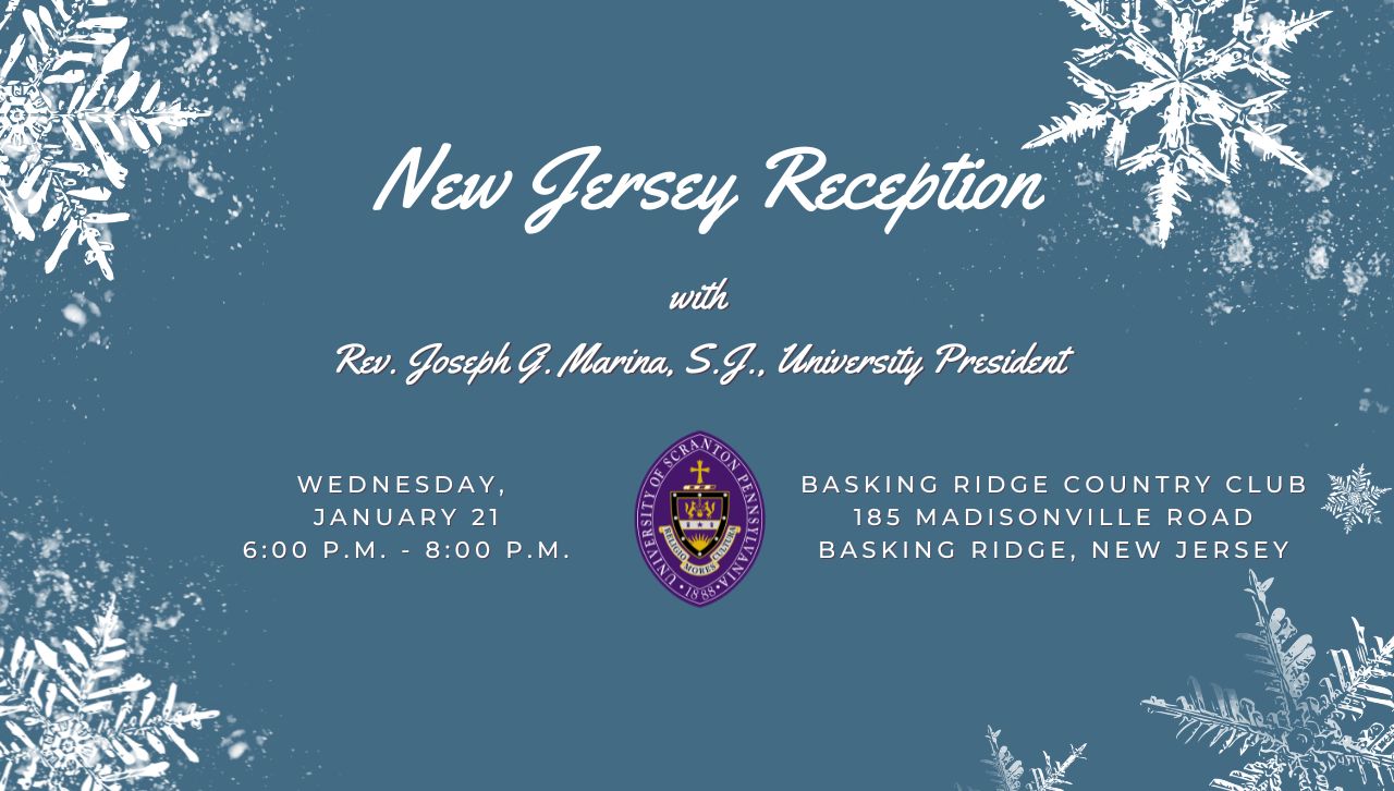 University to Hold Presidential Reception in New Jersey Jan. 21