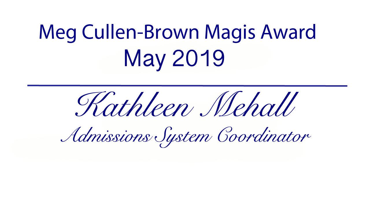 Meg Cullen Brown Magis Award - May 