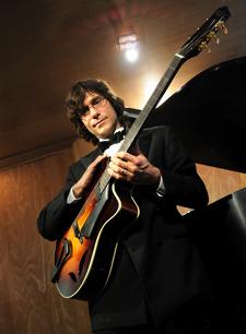 Guitarist Frank Vignola (pictured), will join cornetist Warren Vache in a performance on Oct. 23 at The University of Scranton's Houlihan-McLean Center.