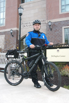 University of Scranton police officer Bob Marmo is one of two officers serving on the University’s new bicycle patrol, which started in November.