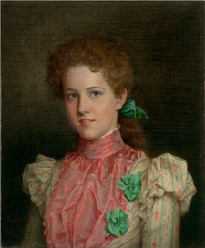 “Young Woman in Pink and Green,” an oil painting on canvas by Jennie Brownscombe, will be among the pieces on display in the exhibit “An Ideal Subject: the Art of Jennie Brownscombe” at The University of Scranton’s Hope Horn Gallery from Feb. 4 to March 18.