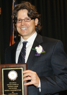 The University of Scranton’s chapter of Alpha Sigma Nu, the national honor society for students in Jesuit colleges and universities, presented the 2011 Alpha Sigma Nu Teacher of the Year Award to Daniel Haggerty, Ph.D., associate professor of philosophy. 