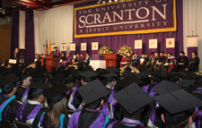 The University of Scranton conferred a record number doctorate of physical therapy degrees at its post-baccalaureate commencement on May 25 in the Byron Recreation Complex.  