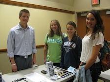 United Way of Lackawanna and Wayne Counties was among the more than 60 nonprofit organizations participating in the University’s Center for Service and Social Justice’s annual volunteer fair. From left: Dan Nowakowski, campaign manager for United Way; Brianna Hnath ’17, a neuroscience major from Reading; Riana Fisher ’16, a biology major from Randolph, N.J.; and Veronica Sinotte ’16, a biology major from North Wales. 