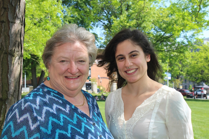 Albena Ivova Gesheva, (right) a member of The University of Scranton’s class of 2017, received a competitive Fulbright Study/Research Grant through the U.S. Student Program for the 2017-2018 academic year. She is pictured with Susan Trussler, Ph.D., Fulbright advisor and associate professor of economics and finance at the University.