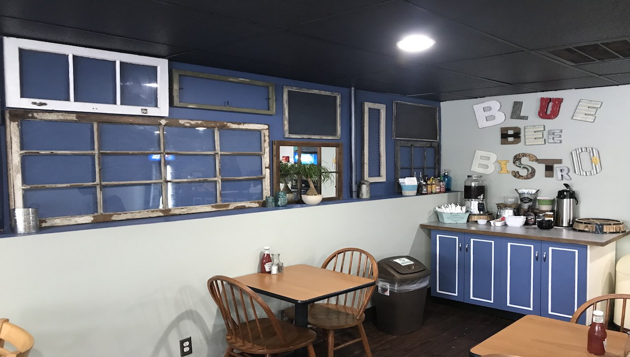 A look inside Blue Bee Bistro.