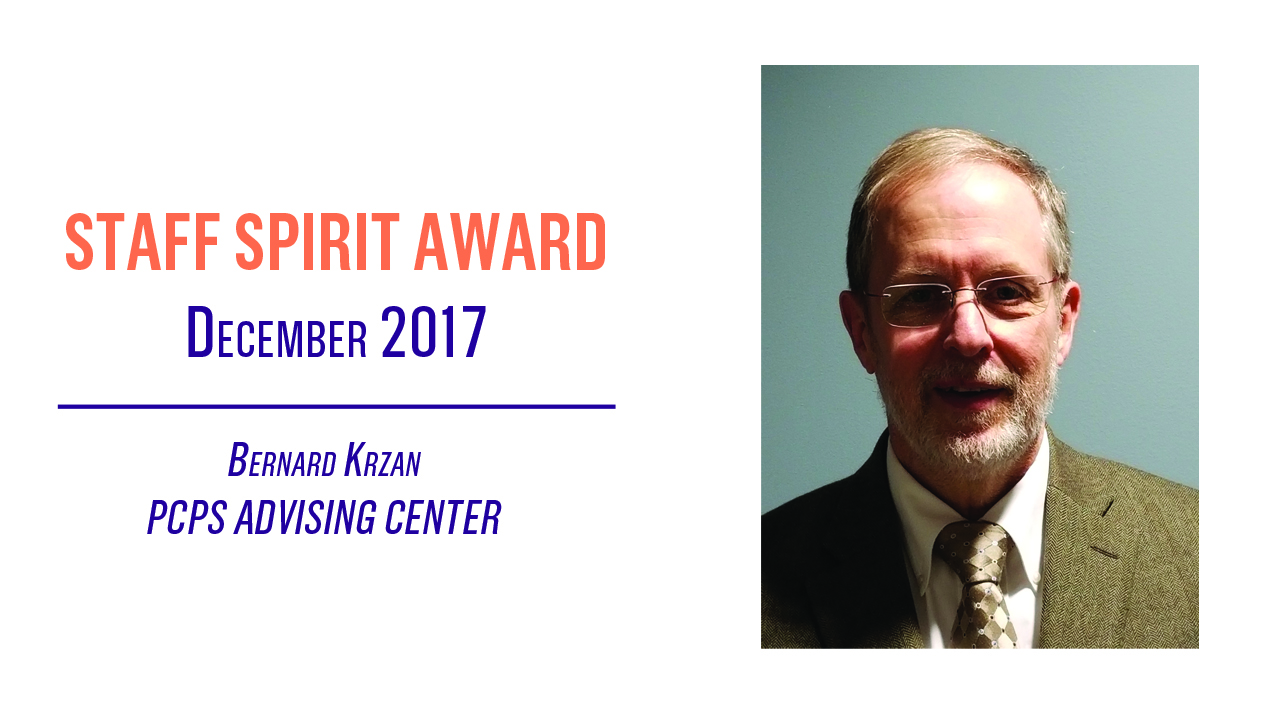 Staff Spirit Award - December 2017