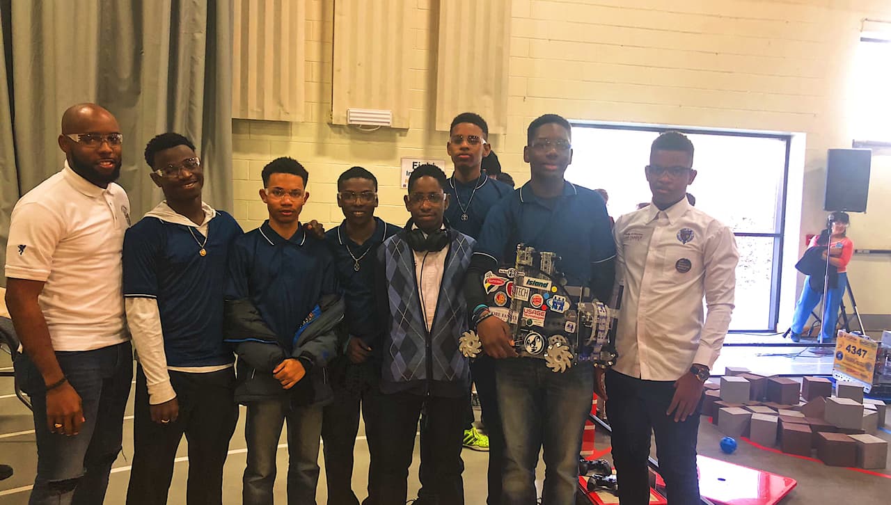 From Left: Jason Brown, Chavaugh Wilkins, Aiden Picart, Xavier Howell, Myles Johnson, Aaron Gooden, David Smith, and Daniel Palmer