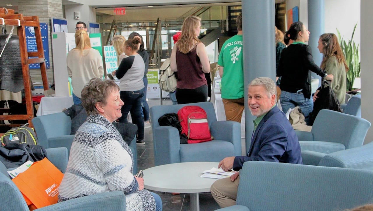 The University’s Earth Day Fair featured presentations and information related to the environment and sustainable practices.
