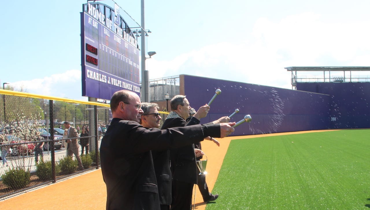 The University of Scranton dedicated its new $14 million Rev. Kevin P. Quinn, S.J., Athletics Campus at a ceremony on May 8. The University’s soccer, lacrosse, field hockey, baseball and softball Division III NCAA teams will play at the 11-acre athletics campus located along Broadway Street in Scranton.