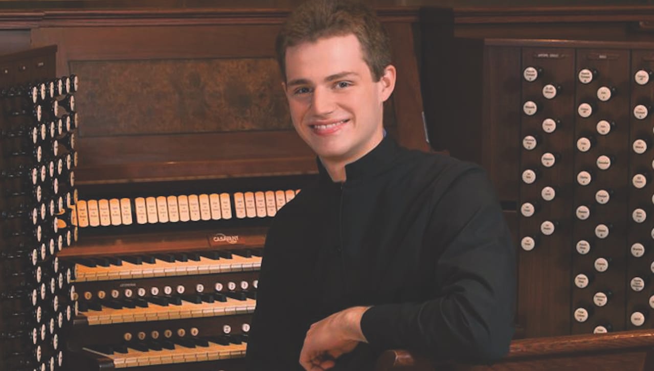 Organist Alexander Pattavina will perform Sunday, May 13, at 7:30 p.m. in the Houlihan-McLean Center. The performance is free of charge and open to the public.