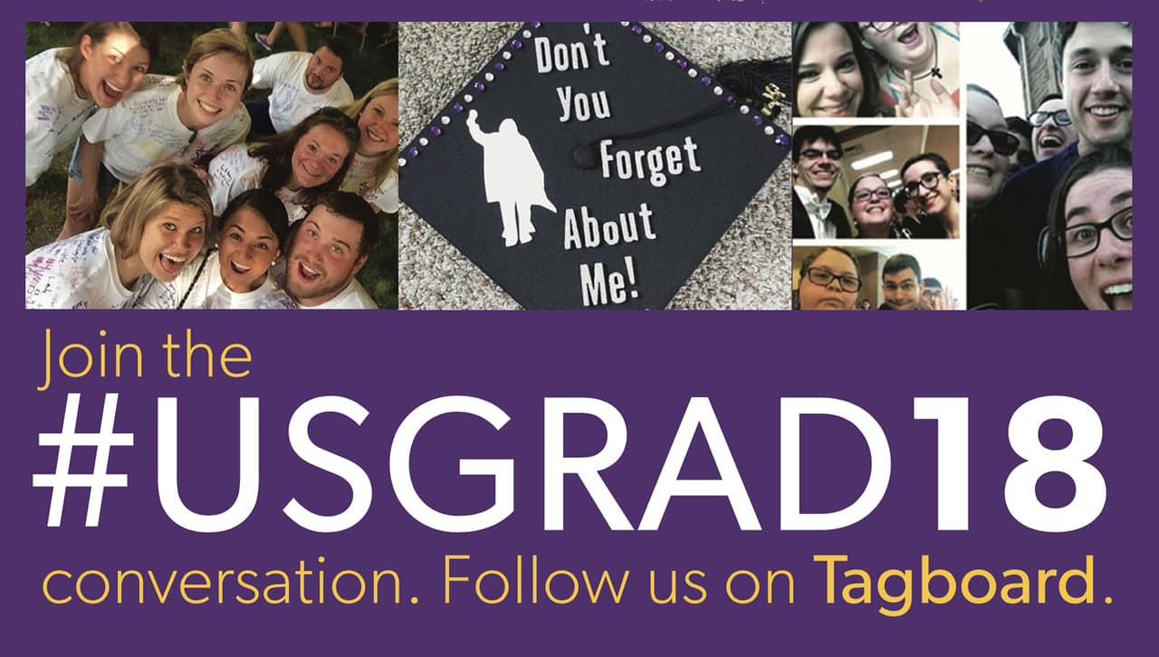 Use #USGRAD18 to Post Anything Related to Commencement! image