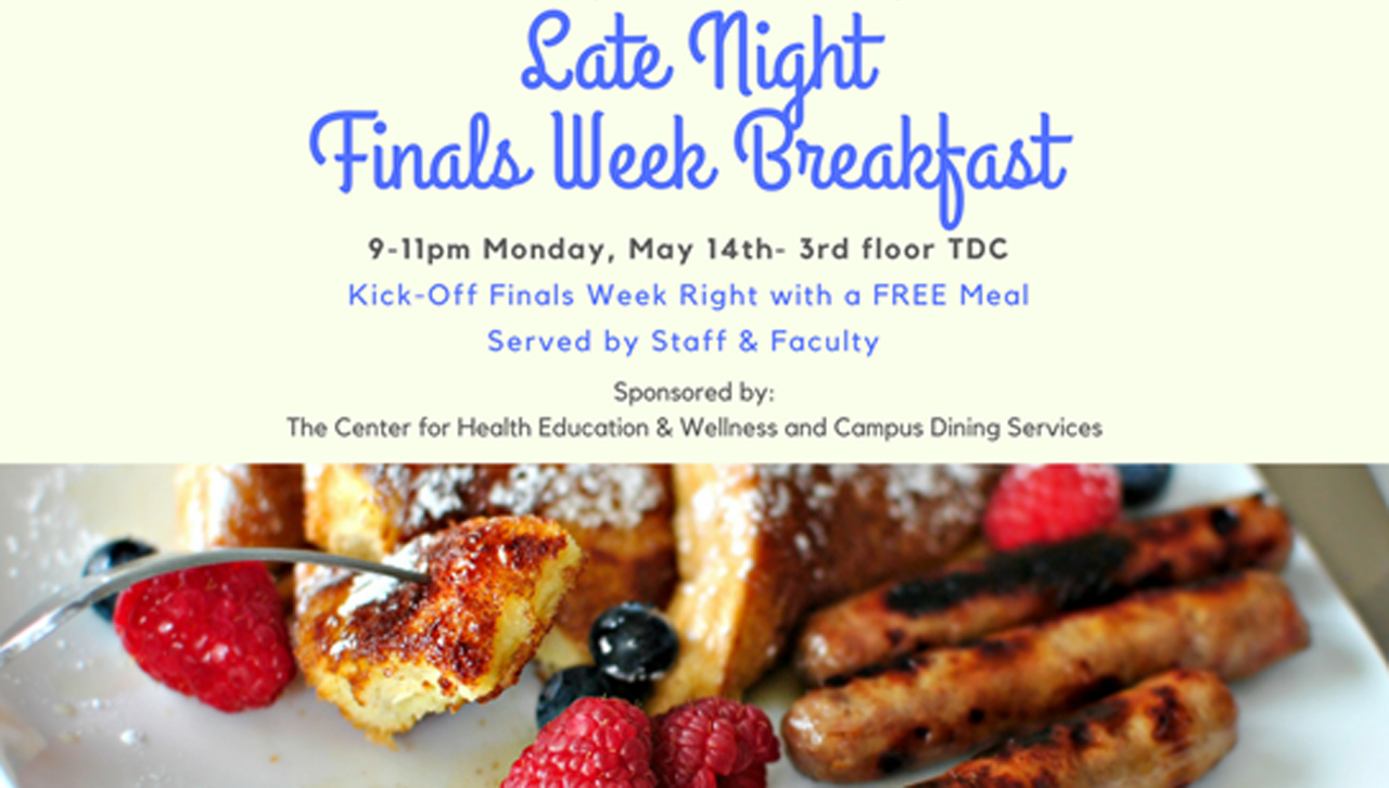 Volunteers Needed for Annual Late Night Finals Breakfast