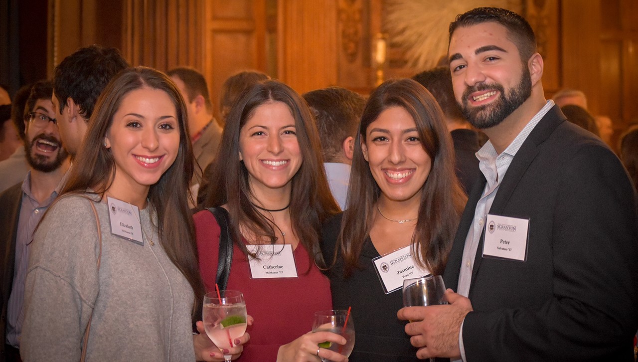 Members of the Class of 2017 celebrate the season together at The Harmonie Club.