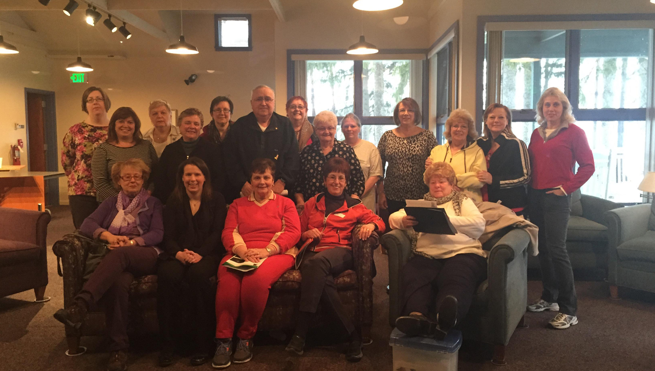 Participants at the University’s 35th Annual Women’s Retreat held in 2015 at the Retreat Center at Chapman Lake.