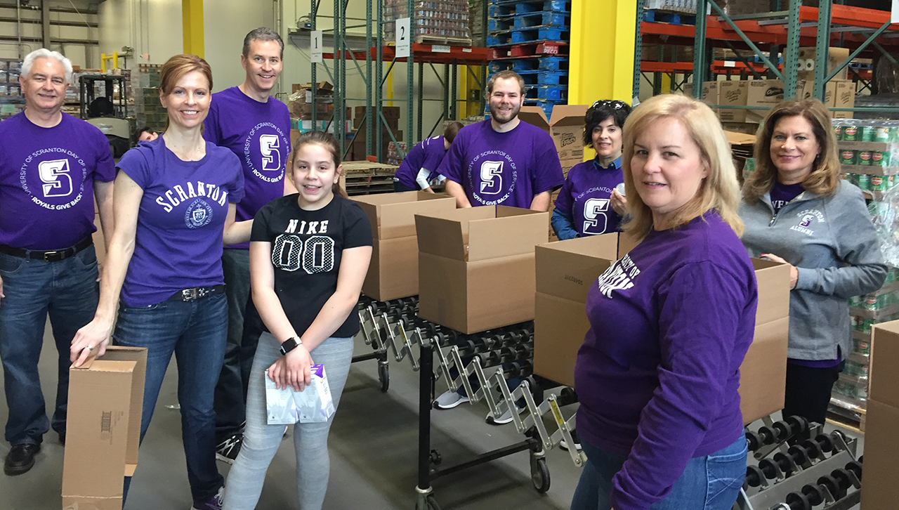 Royals gather together for the Alumni Day of Service 2018.