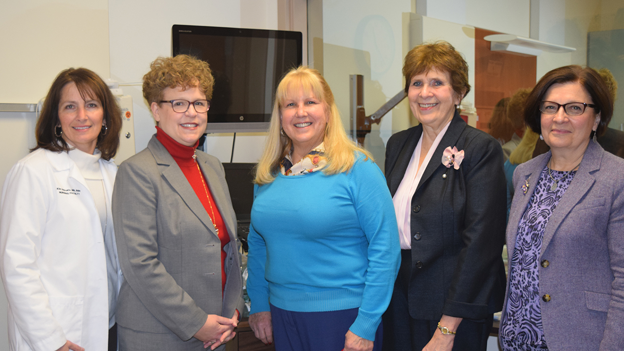 From left: Dr. Kim Subasic, interim department chairperson, Dr. Mary Jane DiMattio, Dr. Mary Jane Hanson, director of graduate and Doctor of Nursing Practice programs, Dr. Margarete Zalon and Dr. Marian Farrell.