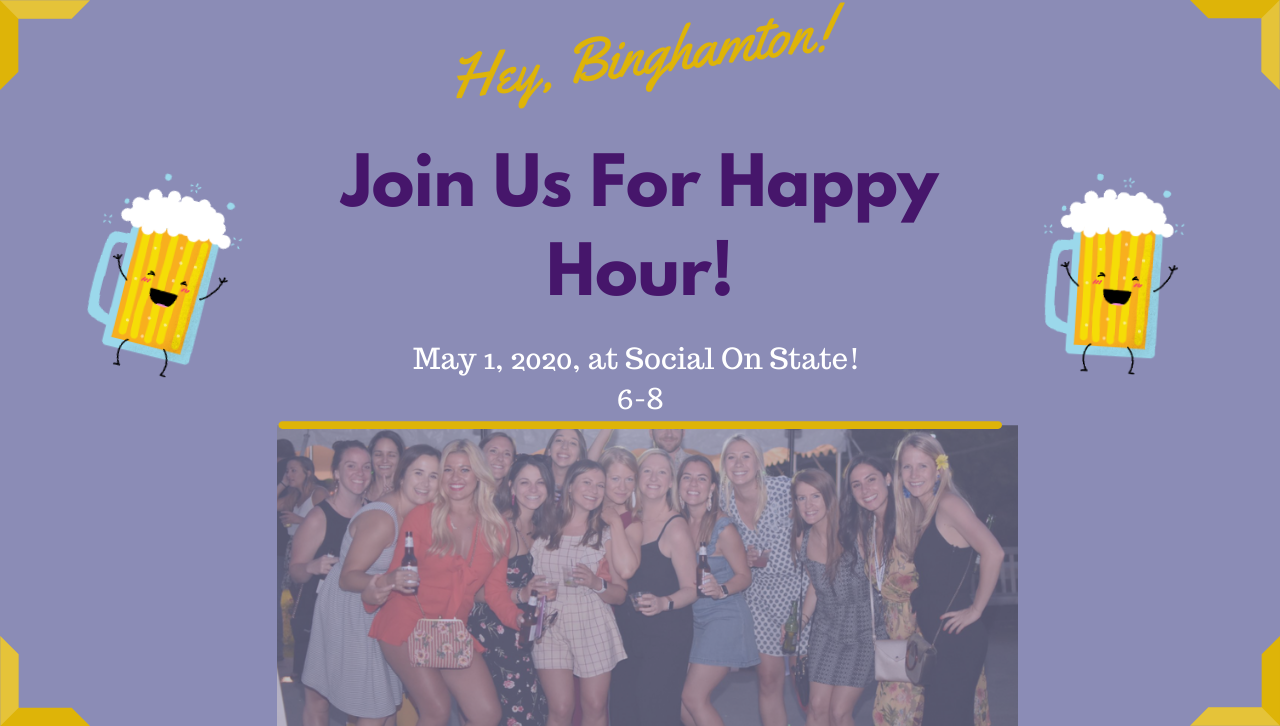 Save The Date For A Happy Hour In Binghamton May 1 image