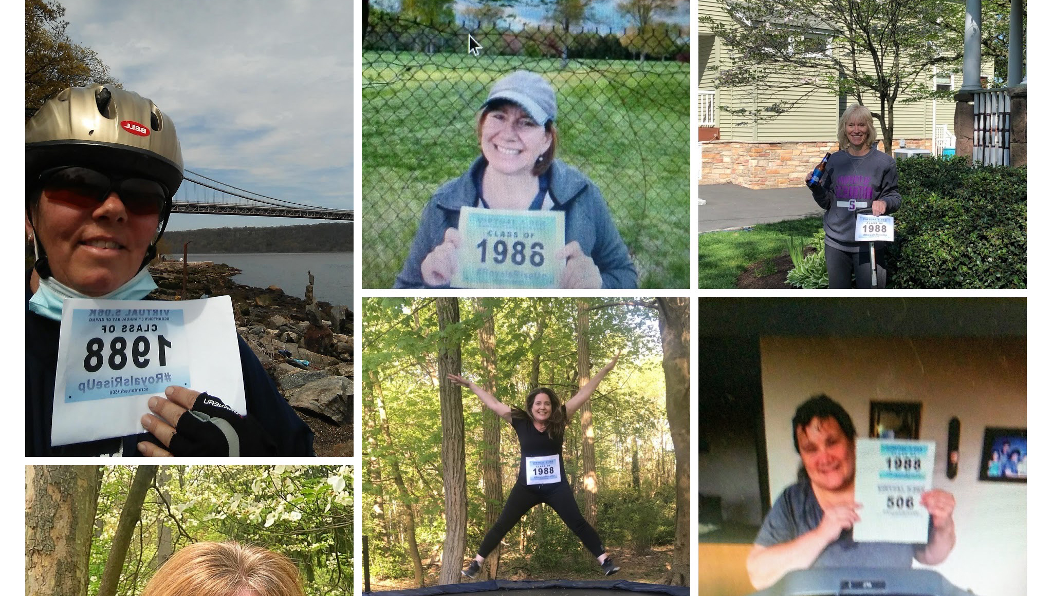 Members of the Class of 1988 participate in the Virtual 5.06K in support of The University of Scranton.