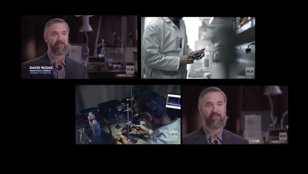 University of Scranton Chemistry Professor David Rusak, Ph.D., was interviewed for new Forensic Files II episode, which is scheduled to air on the HLN channel on Thursday, May 7, and Saturday, May 8.
