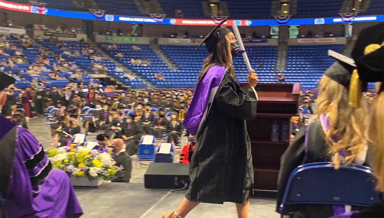 Graduate Shares a Special Moment With Her Dad image