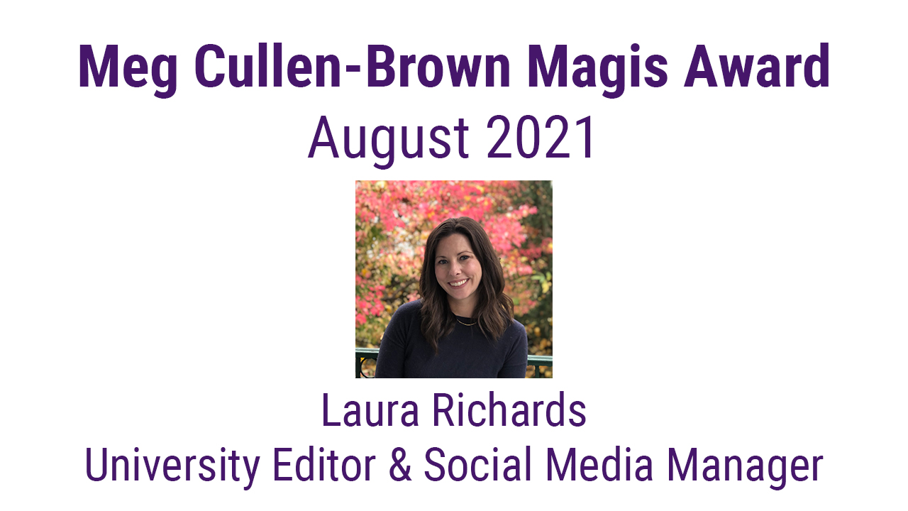 August 2021 Meg Cullen-Brown Magis Award Winner Impact Banner