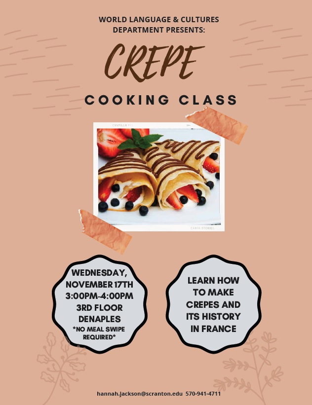 crepes cooking class poster
