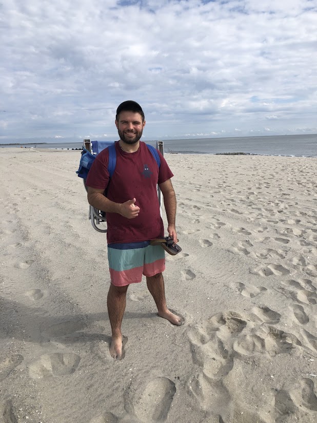 Student on beach