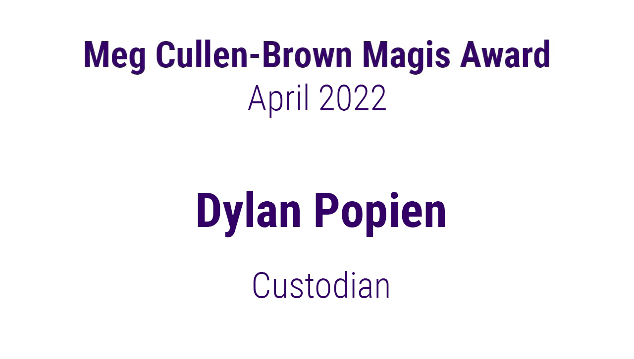 Announcing the April 2022 Meg Cullen Brown Magis Award Winner banner image
