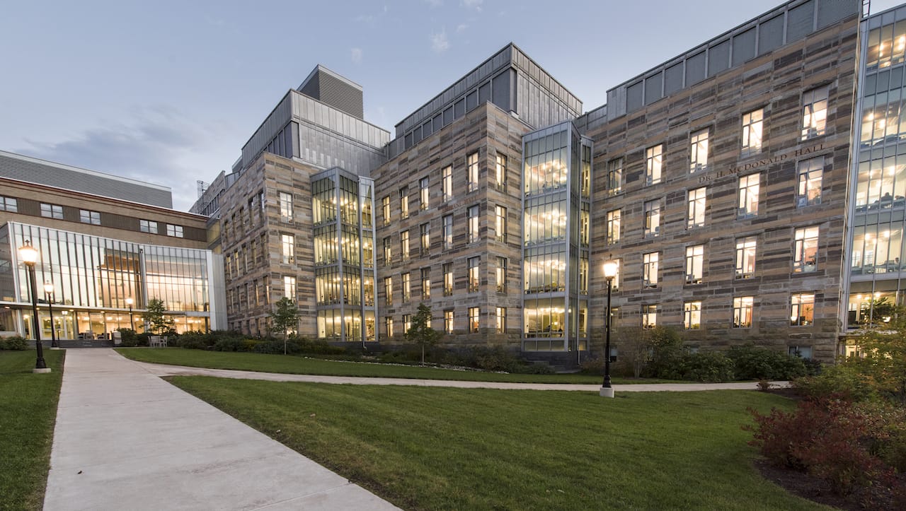 Biophysics classes are held in the Loyola Science Center, a four-story building with state-of-the-art lab equipment.