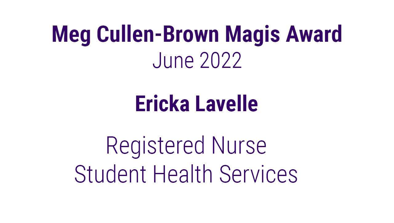 Meg Cullen-Brown Magis Award Winner, June