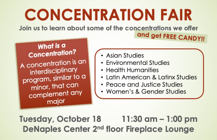 Concentration Fair In Denaples Center Fireplace Lounge