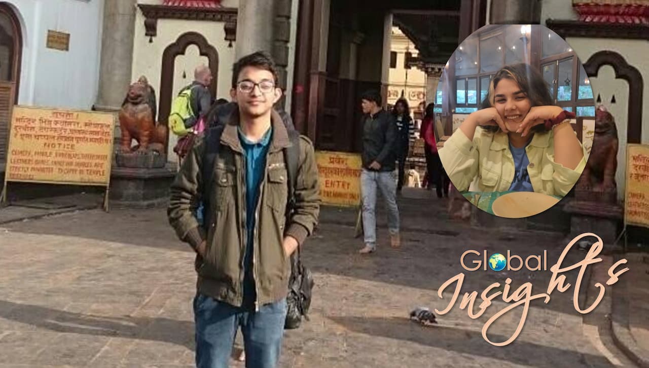 Aditya Agrawal '24, MAcc program, and Ayushi Das '26, accounting, will present Nepal at the Nov. 15 Global Insights event. 