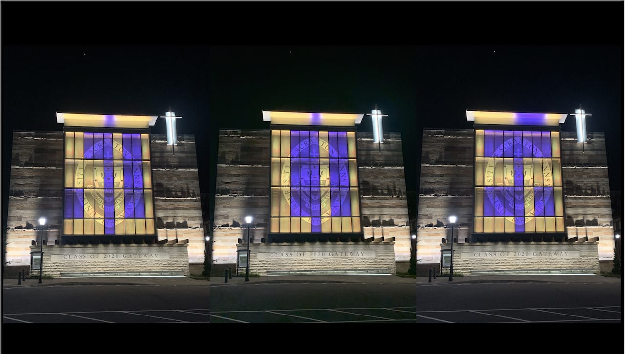 The University of Scranton marked the beginning of a year-round celebration of the its 50th anniversary of becoming co-educational with a tribute on its Class of 2020 Gateway sign.