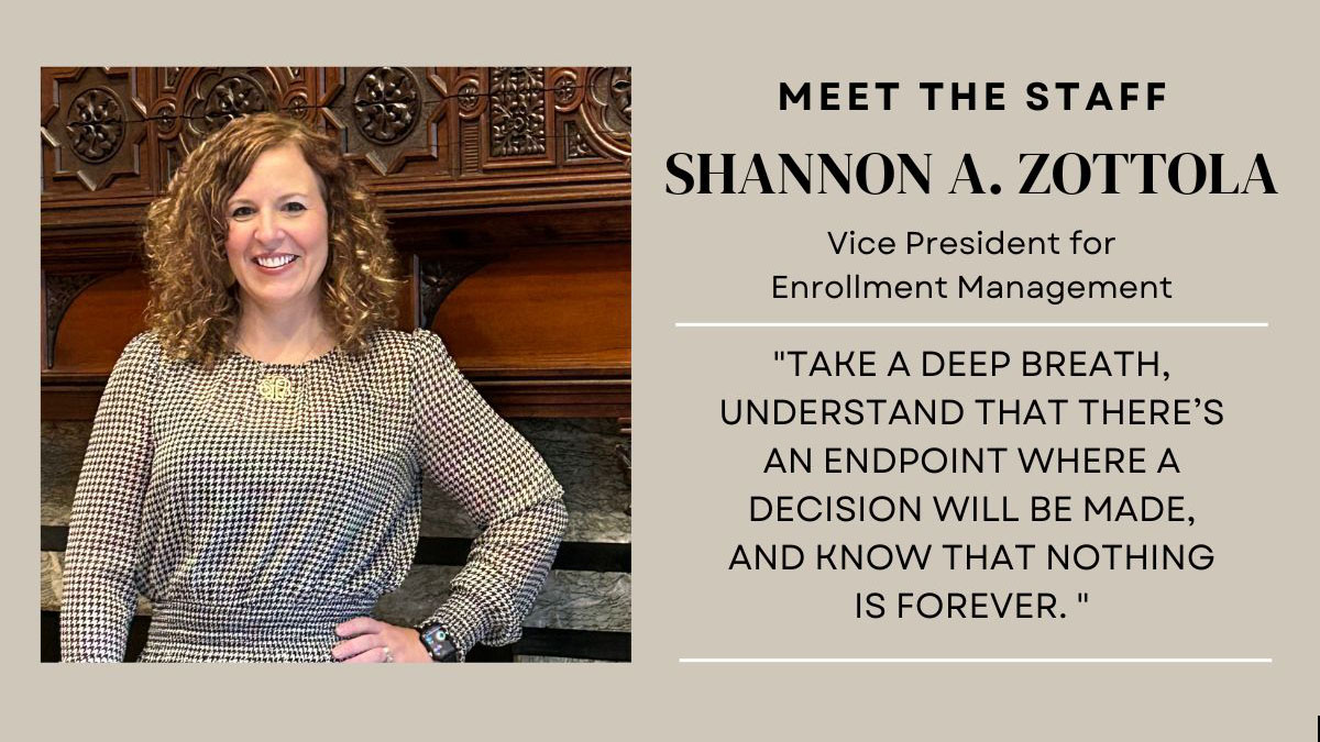 Meet the Staff : Shannon Zottola, VP for Enrollment Management  image