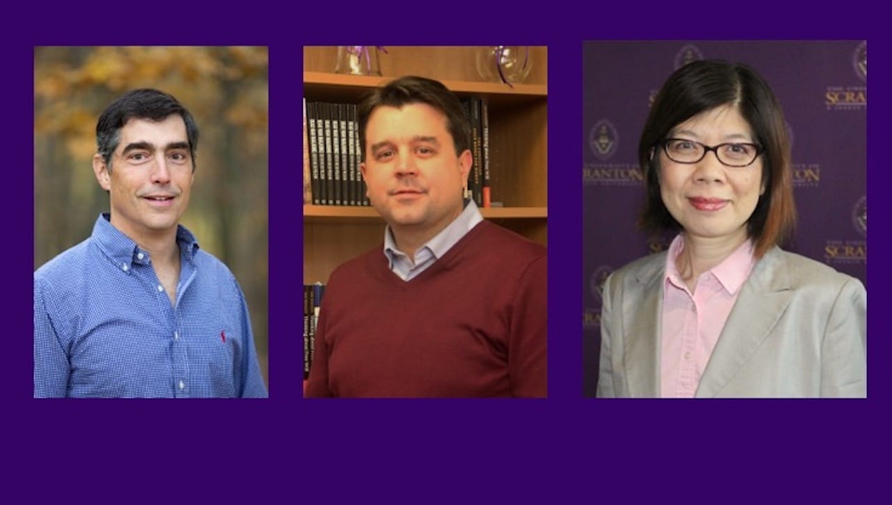 University of Scranton professors Joseph Kraus, Ph.D., the Department of English and Theatre, andMatthew Meyer, Ph.D., and Ann Pang-White, Ph.D., both of the Department of Philosophy, will teach Schemel Forum courses during the spring 2023 semester.